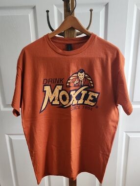 Gildan Orange 'Drink Moxie' Graphic Tee